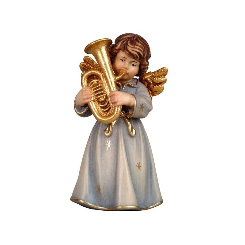 Bell angel standing with tuba