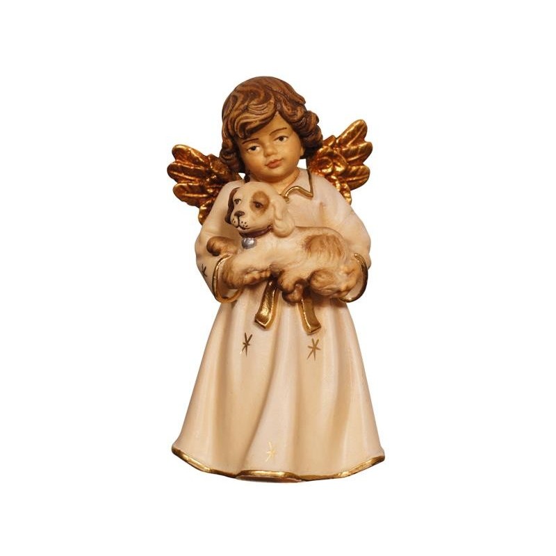 Bell angel standing with dog
