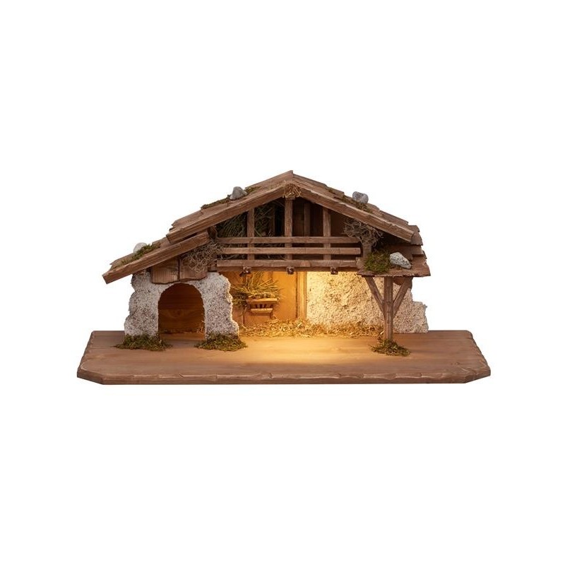 Alpine stable with lighting