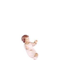 Jesukind Artis Krippe – liegend in der Krippe, bemalte Holzfigur