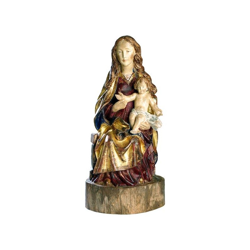 Madonna Gotica in legno, colorata