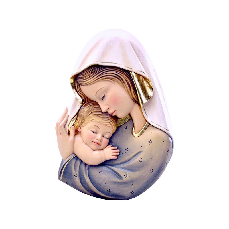 Madonnenrelief blau-weiss