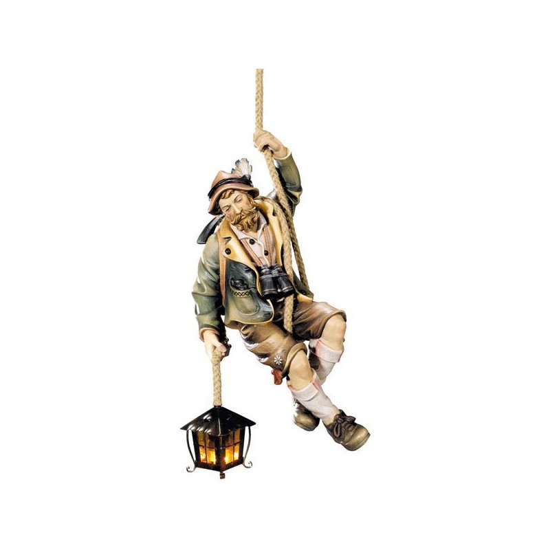 Rappeler with lantern