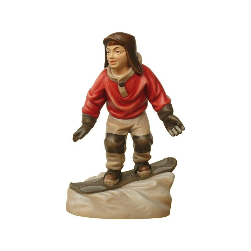 Ragazzo con snowboarder