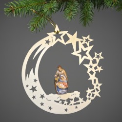 Christmas star with nativity set