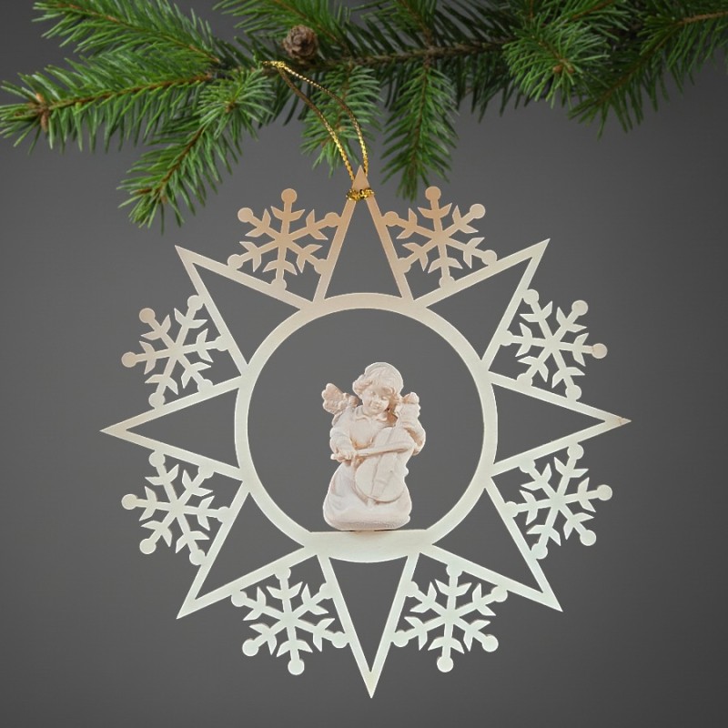 Schneeflocke Engel mit Cello