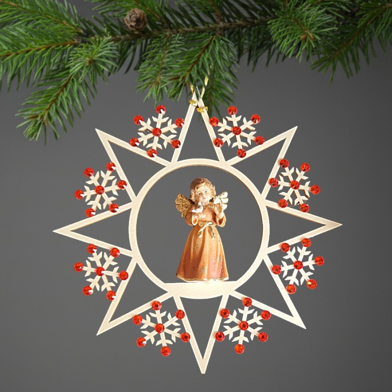 Snowflake angel with bird...