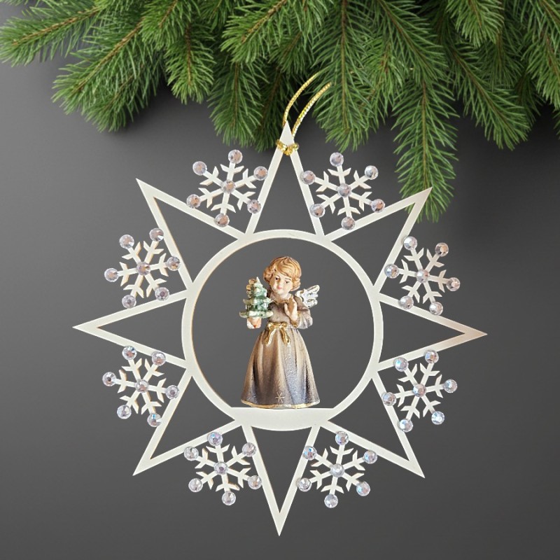 Snowflake angel with tree...
