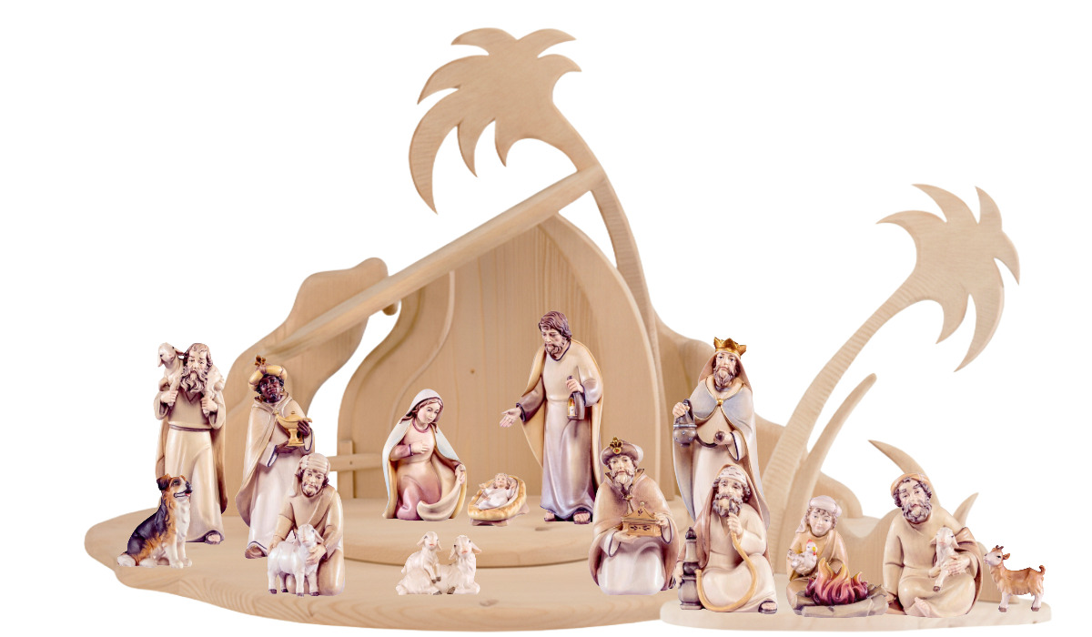Presepe Artis, set natività orientale in legno